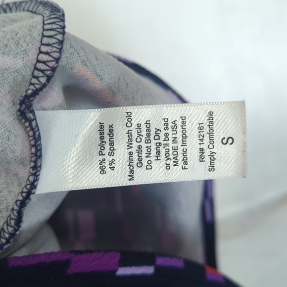 Lularoe Purple Geometric Print Pencil Straight Skirt Size Small - Picture 3 of 4